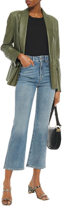 7 For All Mankind Faded High-rise Kick-flare Jeans