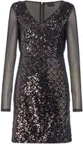 Thumbnail for your product : Vila viclarice mesh sleeve bodycon dress
