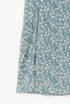 Thumbnail for your product : Nasty Gal Womens Slit Happens Floral Midi Skirt - Green - 10