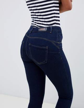 Only Tall skinny leg push up effect jean in blue