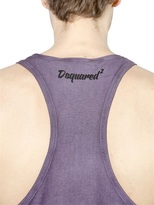 Thumbnail for your product : DSquared 1090 Crackled Print Ribbed Cotton Tank Top