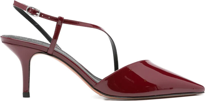 BA&SH 70mm Colce patent-leather cross-strap sandals