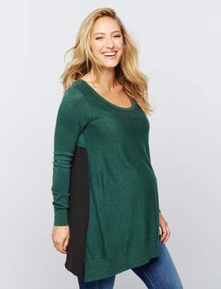 A Pea in the Pod Knit Woven Maternity Sweater