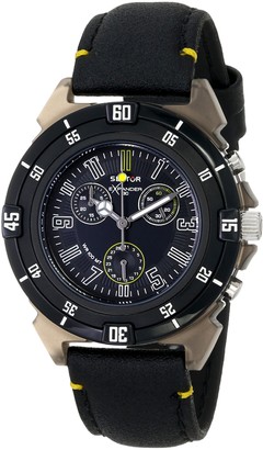 Sector Unisex Watch R3271697125 in Collection Expander 90 with Black Dial & Black Colour Leather Strap