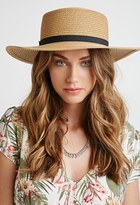 Thumbnail for your product : Forever 21 FOREVER 21+ Straw Boater Hat