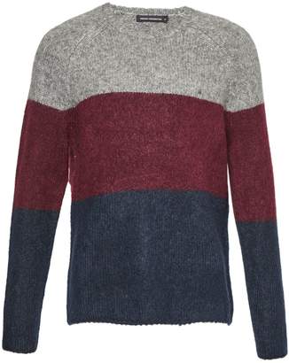 French Connection Men's Block Stripe Mohair Mix Jumper