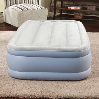 Simmons HiLoft Raised Inflatable Air Mattress, Portable Pump, Puncture Resistant Vinyl, Guest Bed