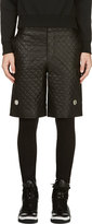 Thumbnail for your product : Givenchy Black Leather Quilted Shorts