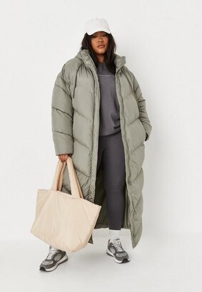 Outerwear Missguided Khaki Puffer Jacket Missguided Coats Sale Sales