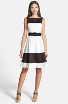Thumbnail for your product : Kate Spade Belted Stretch Cotton A-Line Dress