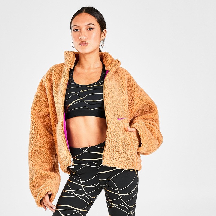 Nike Women's Sportswear Sherpa Fleece Full-Zip Jacket - ShopStyle