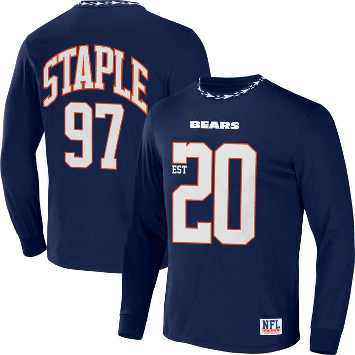 Staple Men's NFL x Navy Chicago Bears Core Team Long Sleeve T-Shirt