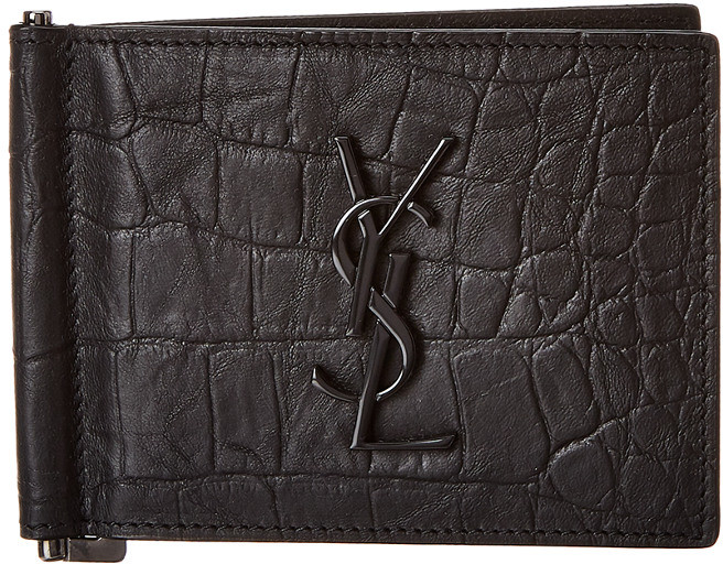 Saint Laurent Croc-Embossed Leather 