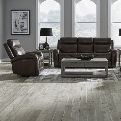 Wade Logan Britaney Zero Gravity Power Sofa & Swivel Glide Recliner Set