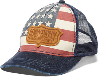 Denim & Supply Ralph Lauren Men's Flag Logo Trucker Hat