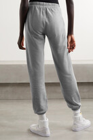 Thumbnail for your product : WSLY Embroidered Organic Cotton-blend Jersey Track Pants - Gray