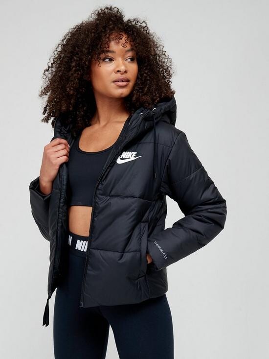Nike NSW Taped Detail Hooded Jacket - Black - ShopStyle