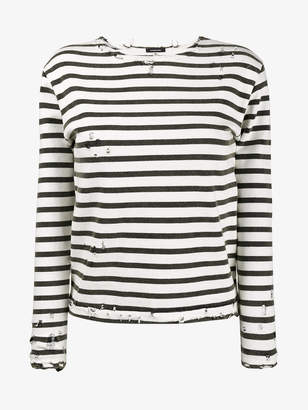 R 13 Striped Long Sleeve T-Shirt