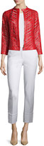 Thumbnail for your product : Escada Tiberla Folded-Cuff Cropped Pants, White
