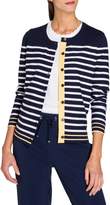 Thumbnail for your product : Olsen Long-Sleeve Button-Down Stripe Cardigan