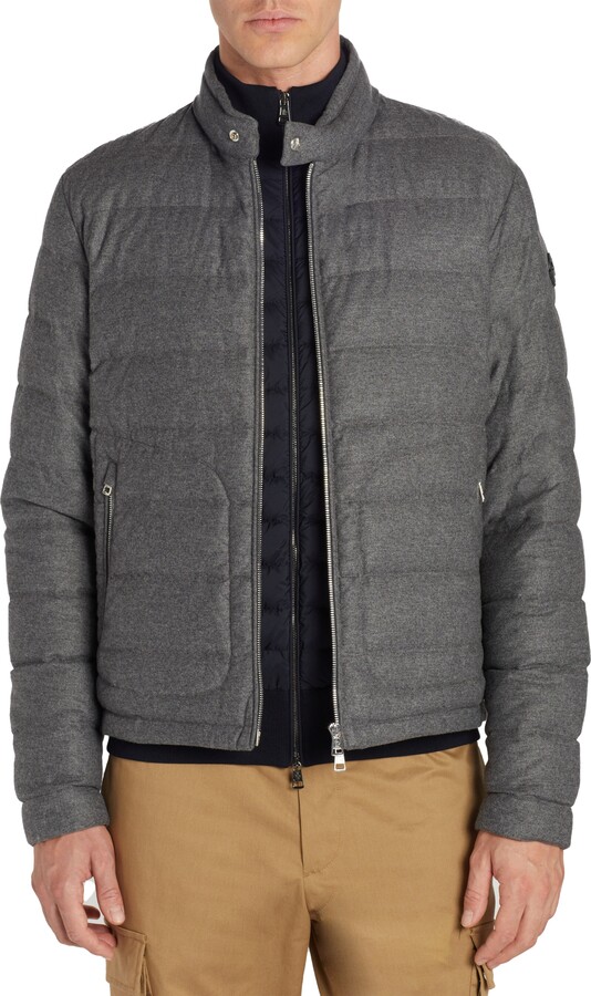 Moncler Acorus Quilted Flannel Down Jacket ShopStyle
