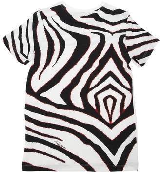 Roberto Cavalli Zebra Printed Viscose Jersey T-shirt