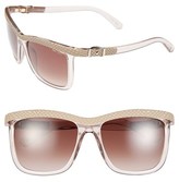 Thumbnail for your product : Jimmy Choo 'Reas' 56mm Rectangular Buckle Temple Sunglasses