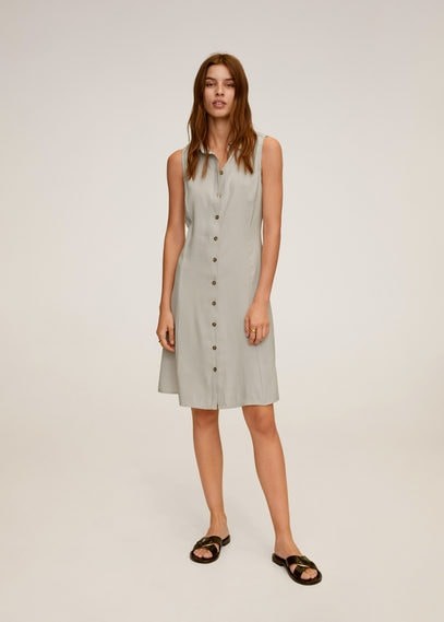 mango flowy shirt dress