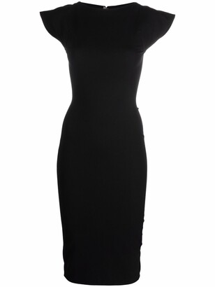 Rick Owens Cap-Sleeve Fitted Dress