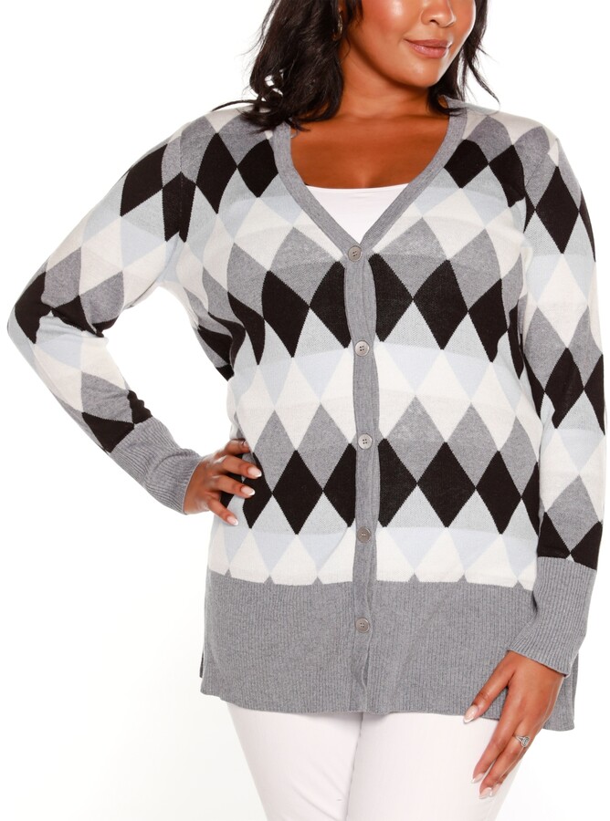 argyle sweater vest women's plus size