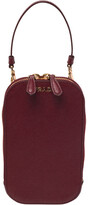 Thumbnail for your product : Prada Dark Red Saffiano Lux Leather Phone Crossbody Bag