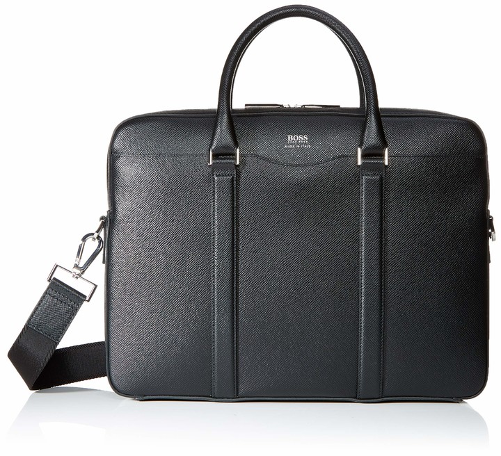 HUGO BOSS Mens Signature S doc Signature Collection Bag in Grained