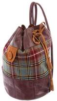 Thumbnail for your product : Philosophy di Alberta Ferretti Leather-Trim Plaid Backpack