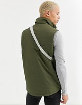 Thumbnail for your product : ASOS DESIGN Tall puffer gilet in khaki