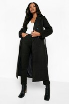 Thumbnail for your product : boohoo Petite Maxi Wool Look Coat