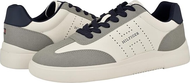 Tommy Hilfiger Chafik Men's Shoes Light Grey/Cream : 8.5 D - Medium, Suede