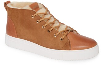 shearling lined high top sneakers
