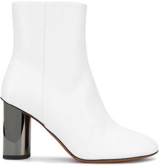 metallic heel booties