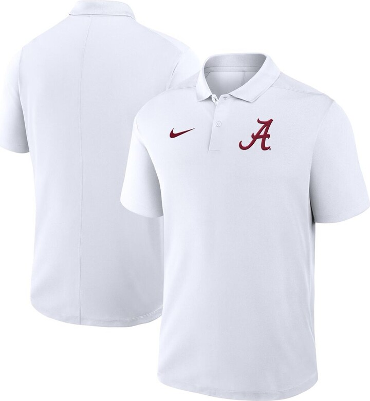 Nike Men's White Alabama Crimson Tide Primetime Victory Primary Logo Performance Polo Shirt