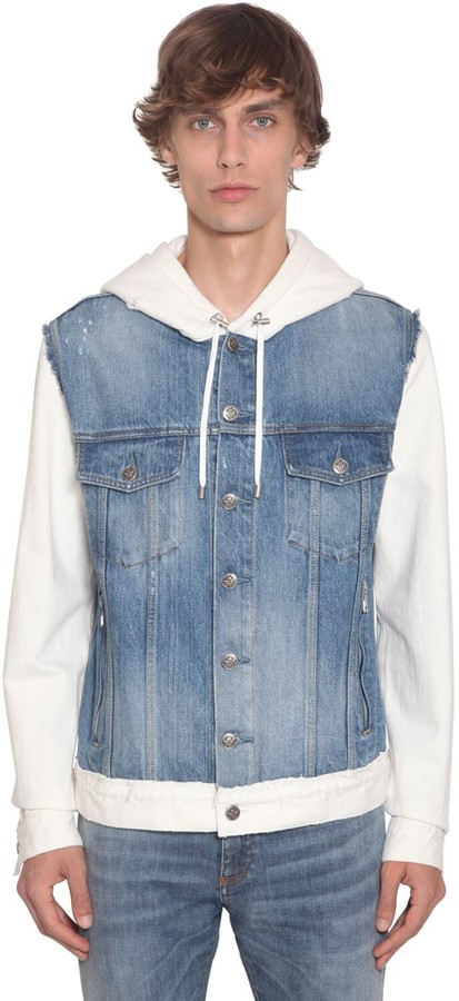 denim and jersey jacket