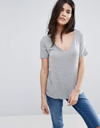 ASOS The New Forever T-Shirt With Short Sleeves and Dip Back