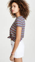 Thumbnail for your product : Madewell Striped Rena Knot Front Tee