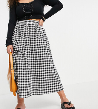 gingham full skirt