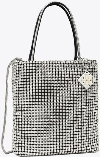 Night Owl Crystal-Embellished Mini Tote