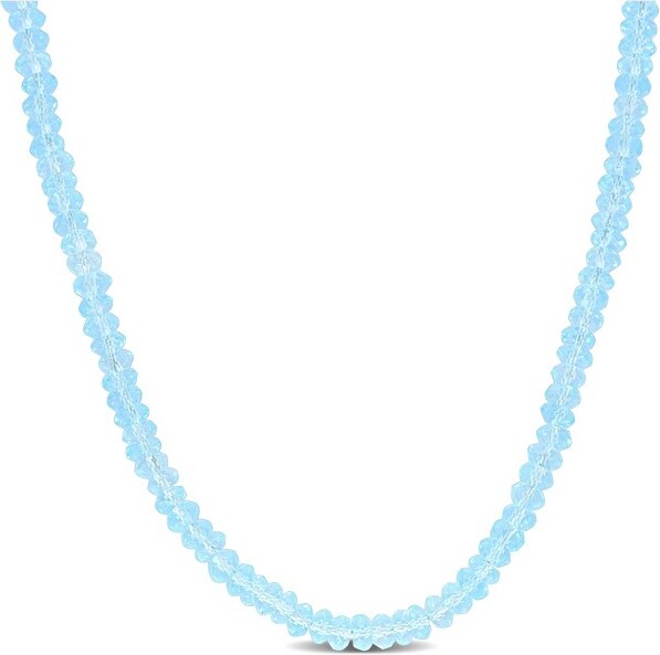 Everly Jewelry EVERLYJEWELRY|SterlingSilver19.01CTTGWBlueTopazSKYNecklace,19-inch