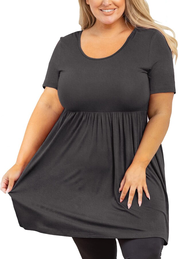 Plus Size Tunic Tops With Leggings | Shop the world's largest 