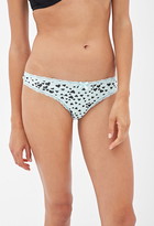 Thumbnail for your product : Forever 21 Heart Print Lace-Trimmed Thong