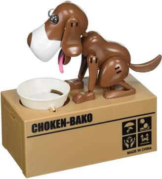PowerTRC® Toy Figure Dog Piggy Bank (White Brown)