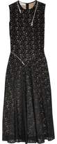 Stella Mccartney Zip-Detailed Cotton-Lace Midi Dress
