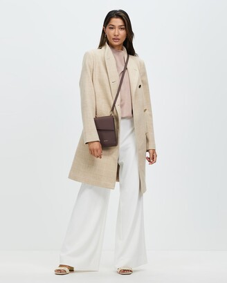 David Lawrence Women's Neutrals Coats - Natalie Houndstooth Coat - Size One Size, 12 at The Iconic
